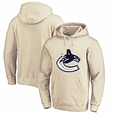 Men's Customized Vancouver Canucks Cream All Stitched Pullover Hoodie,baseball caps,new era cap wholesale,wholesale hats